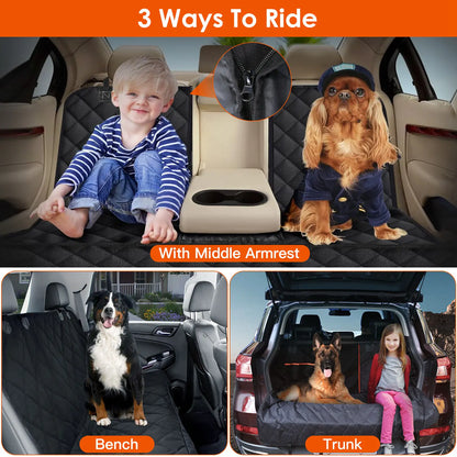 Dog Car Seat Cover with Seat Belt
